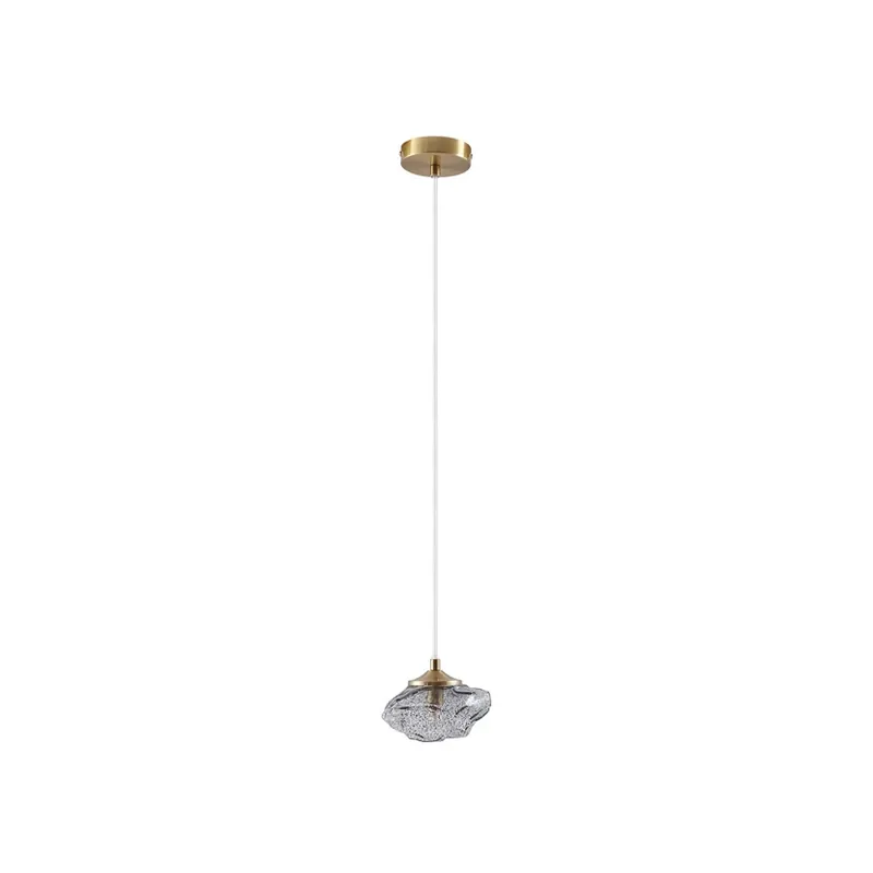 Piatra Lustră Pendul Fum/Alamă - Lindby Preț promoțional