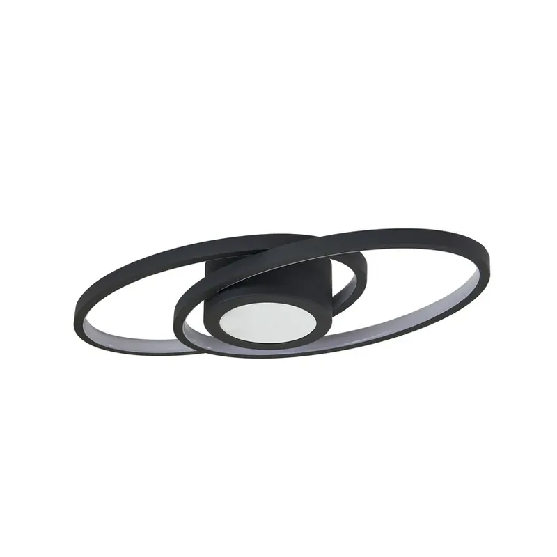 Thalina LED Plafonieră 60cm Negru/Alb - Lindby Reducere extra