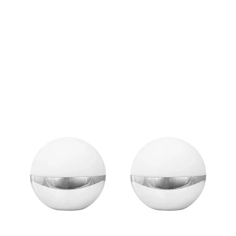 Livrare expres Lampa de masă cu LED Alba, cromată, set de 2 bucăți - Dyberg Larsen