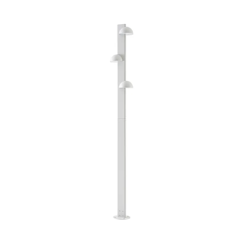 Lampă de exterior cu LED Velira, cu 3 becuri, 220 cm, IP44, gri deschis, metal Vezi acum