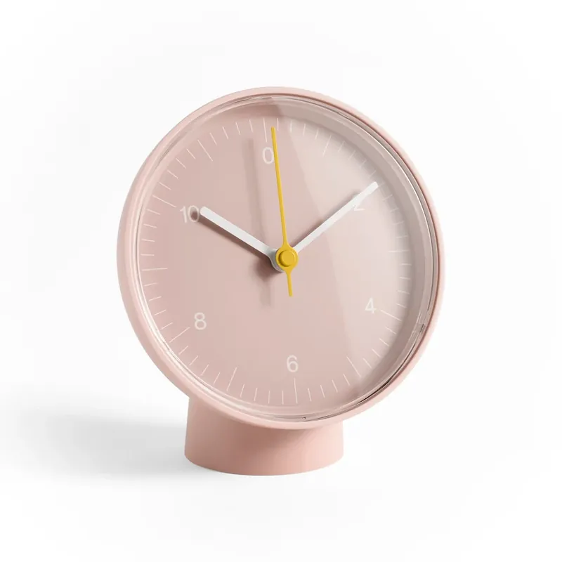 Cumpără acum Ceas de masă roz din plastic, înălțime 14 cm - HAY