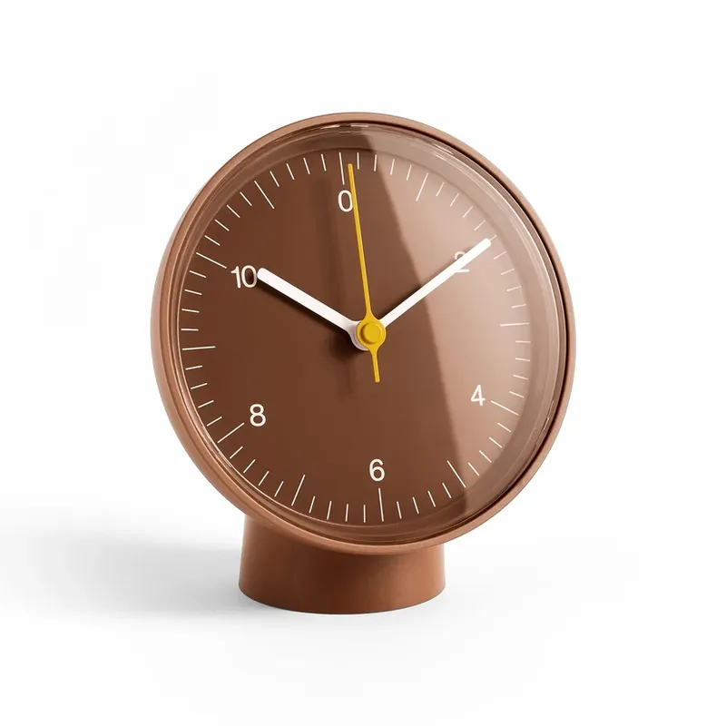 Super ofertă Ceas de masă Table Clock maro din plastic, înălțime 14 cm - HAY