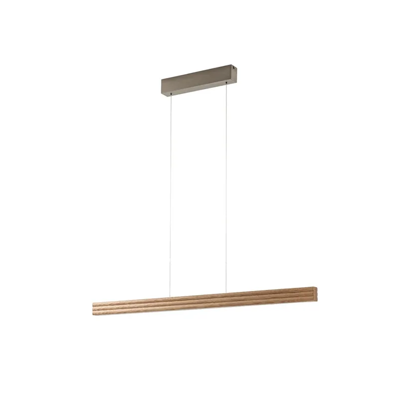 Cumpără acum Lampă suspendată LED Annetta, 117 cm, CCT, lemn de stejar, dimabilă - Lucande