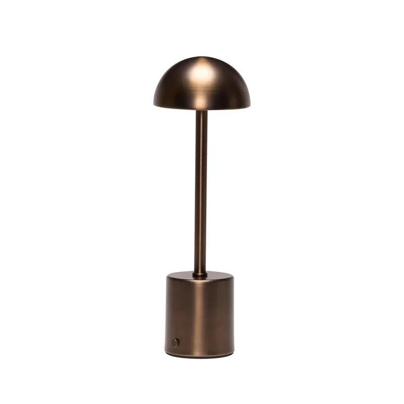 Ultima șansă Lampa de masă cu LED și baterie Taten, alamă brunată, înălțime 30 cm - Hübsch