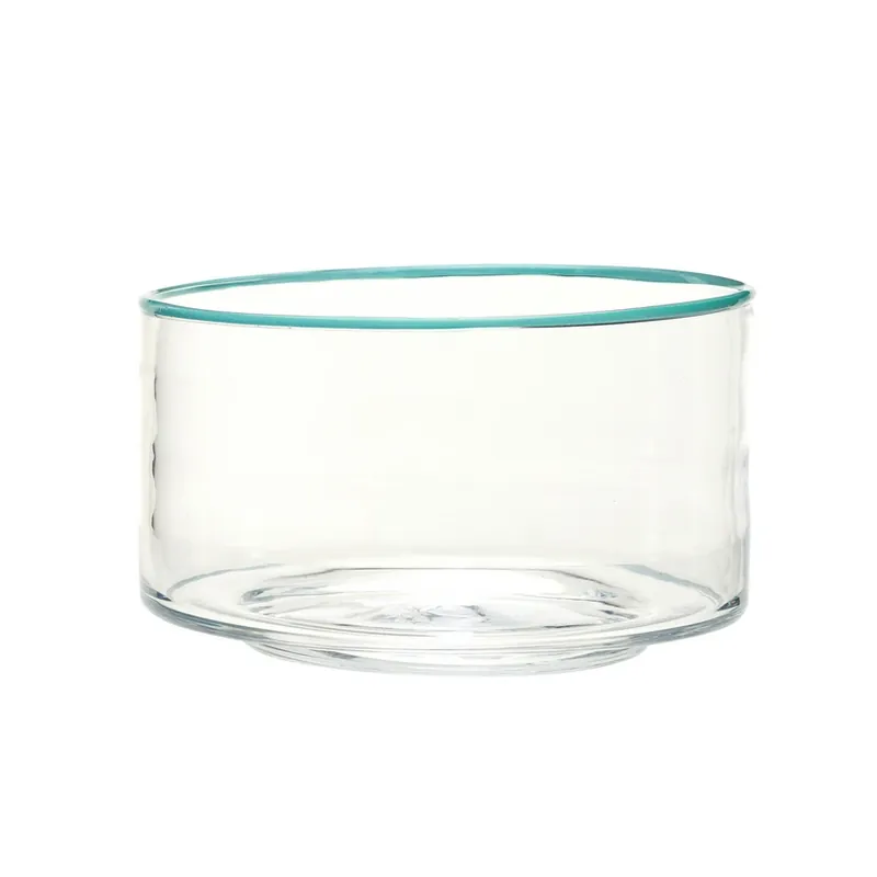 Bol Clea transparent/verde, Ø 30 cm, sticlă - Hübsch Retur ușor