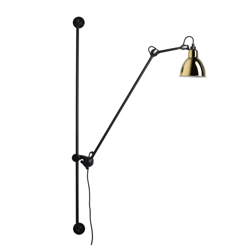 214 Aplică de perete Round negru/alamă - Lampe Gras Preț mic