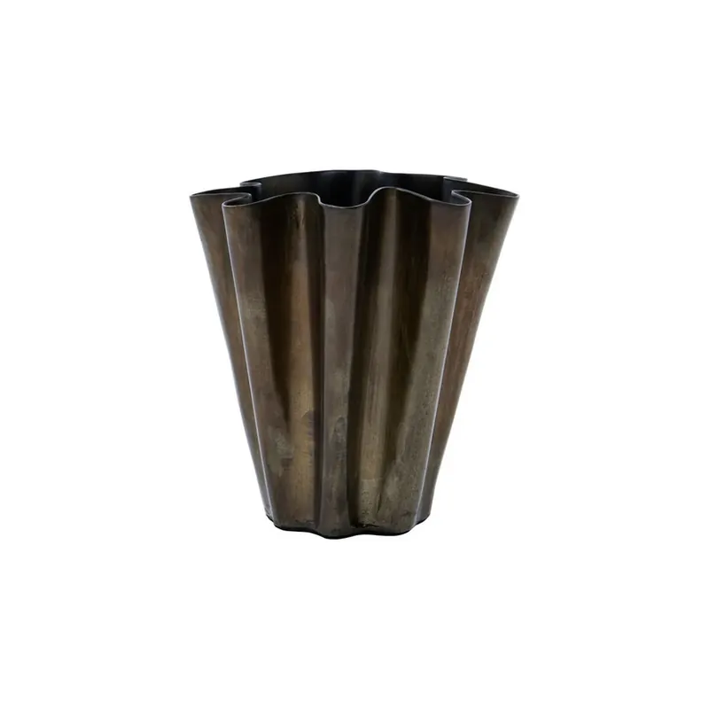 Cel mai vândut Vază HDFlood, maro antic, înălțime 13 cm, metal - House Doctor