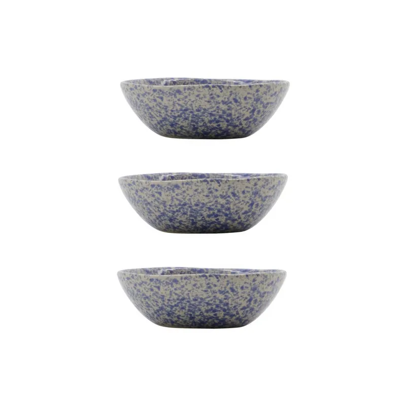 Bol HDDiva, albastru, ceramică, Ø 9 cm, set de 3 bucăți - House Doctor Ultima șansă