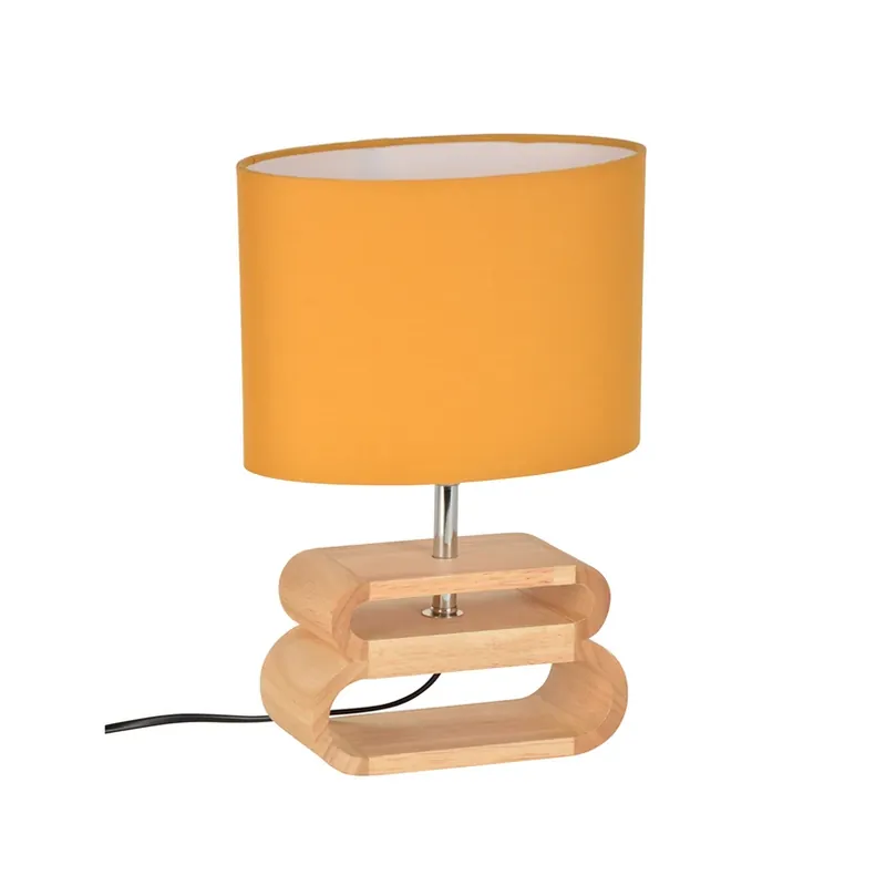 Preț redus Lampa de masă Oslo alb/lemn deschis, înălțime 30 cm - COREP SAS
