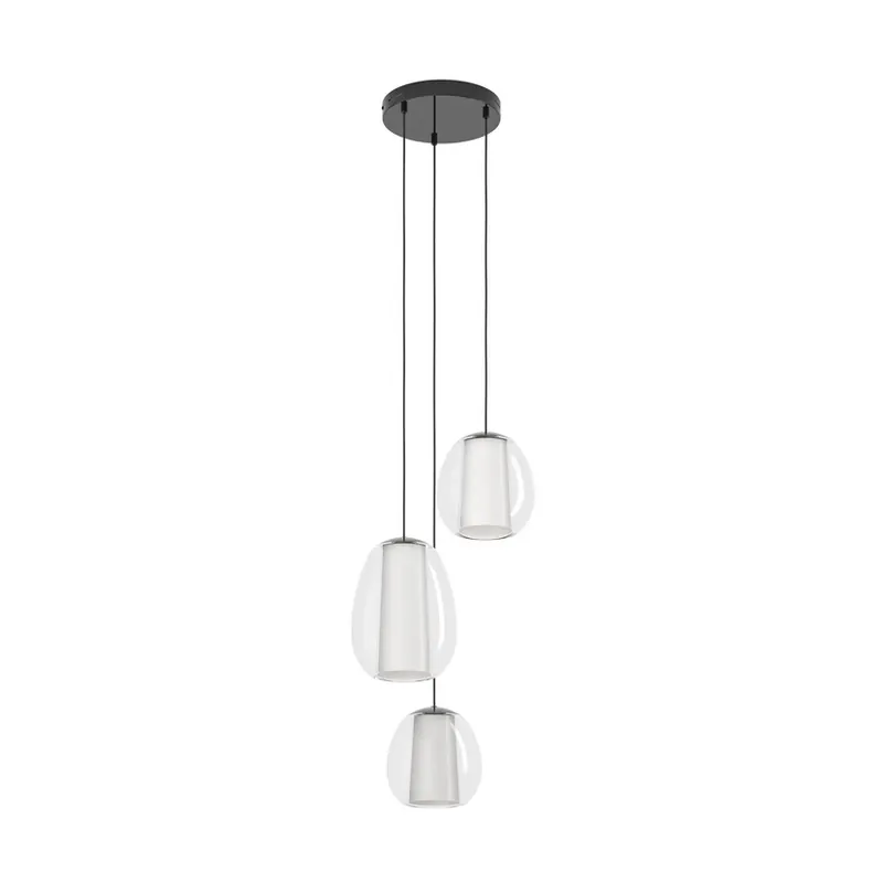 Cumpărături sigure Lampă suspendată LED Menorca, nichel, 42 cm, 3 becuri, CCT - Stars of Light