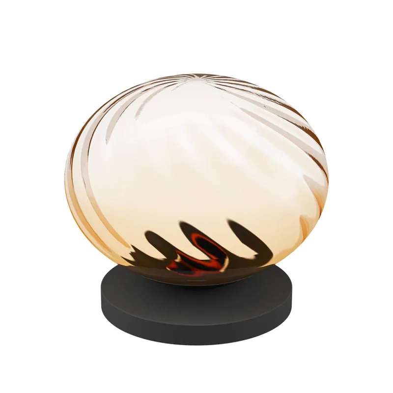 Lampa de masă Pantoja negru/chihlimbar 24 cm CCT - Stars of Light Ultima șansă