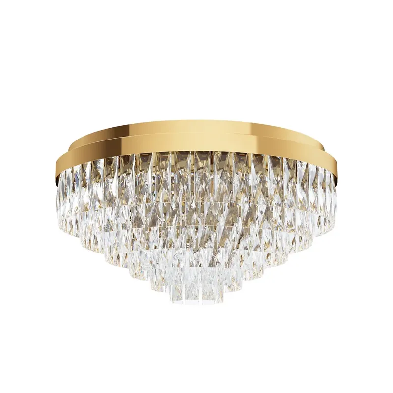 Discount Plafonieră Valparaiso, aurie, Ø 58 cm, metal - Stars of Light