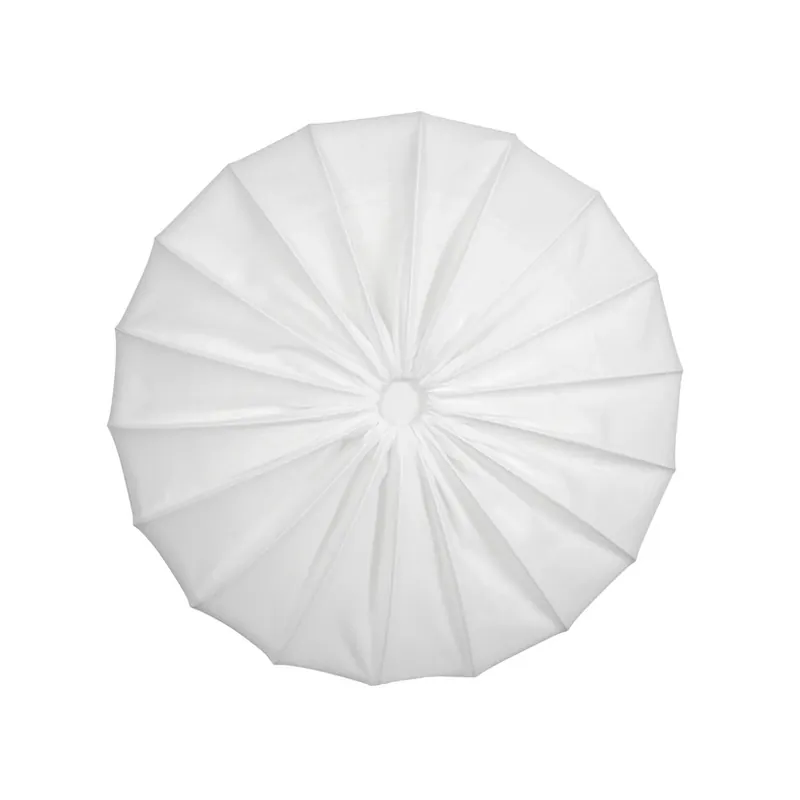 Plată sigură Plafonieră Anna, albă, Ø80 cm, cu 4 becuri, din in – Watt & Veke