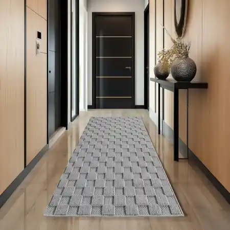 Covor traversa Helix V4 Argintiu 80x150 cm Ofertă exclusivă