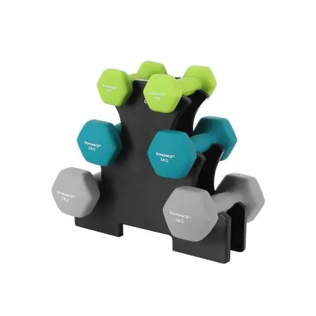 Cel mai vândut Set 6 gantere Songmics Negru 38.5x35.5x14.5 cm