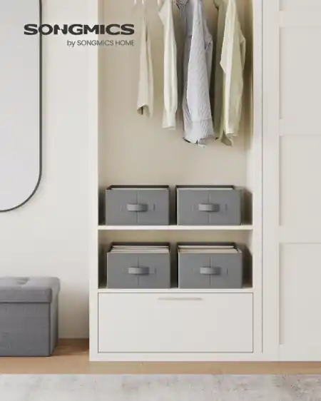Chilipir Set 4 buc. Organizatoare sertar Songmics Gri 42x30x17 cm