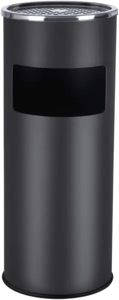 Plată securizată Cos de gunoi cu scrumiera Negru Songmics 60.5 x 24.5 cm