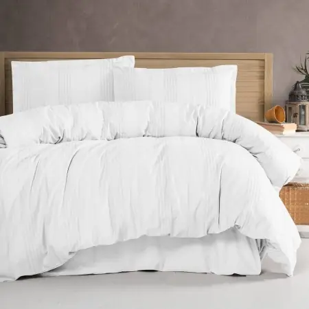 Lenjerie Arakis V7 White 4 piese (Jacquard) Bestseller