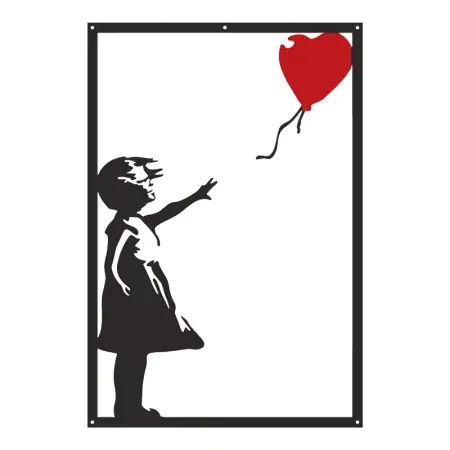 Decoratiune de perete din metal, Balezo, Negru, 0.2x35x50 cm Plată sigură