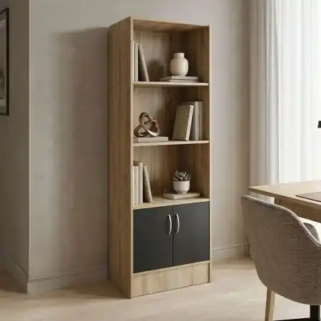 Biblioteca, Tekaro, Sonoma, 33x57x180 cm Retur ușor