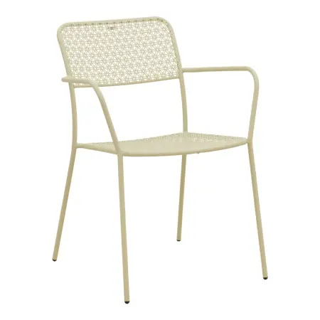 Disponibil imediat Scaun de gradina Stivuibil, Federal, Crem, 58x57x81.5 cm