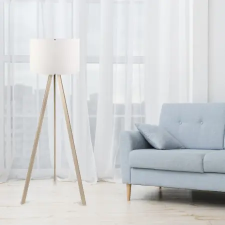 Cumpărături sigure Lampadar AYD-1523 Alb Nuc