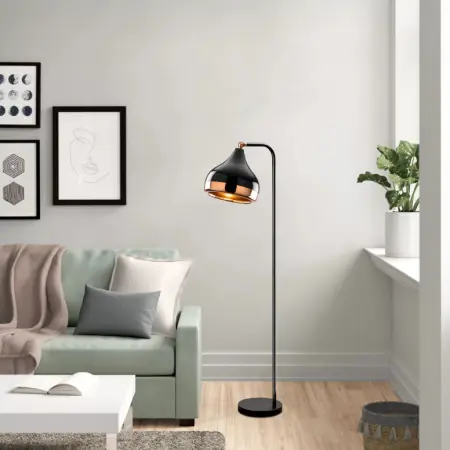 Lampadar Yildo - 6906 Negru Cupru Preț mic