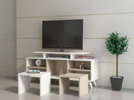 Ieftin Comoda TV Kutay - Alb, Cordoba