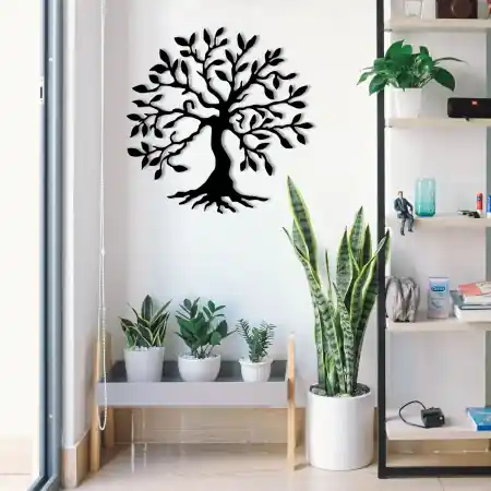 Tablou metalic Tree Negru 60x60 cm Bestseller