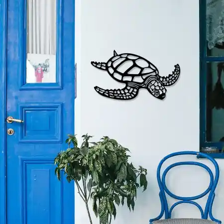 Ieftin Tablou metalic Caretta Negru 53x30 cm