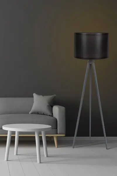 Lampadar 112 Negru 25x38x145 cm Retur ușor