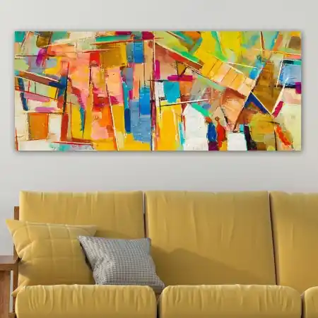 Tablou Siena Sunset Multicolor 50x120 cm Premium