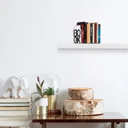 Raft de perete din metal Kitap Negru 13.5x13x14 cm Ofertă