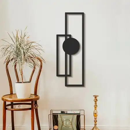 Tablou metalic Trident Negru 32x85 cm Ofertă exclusivă