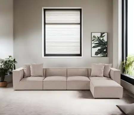Reducere Colțar dreapta Sora Bej 430x75x102 cm