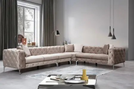 Colțar dreapta Como Bej 310x73x270 cm Preț redus