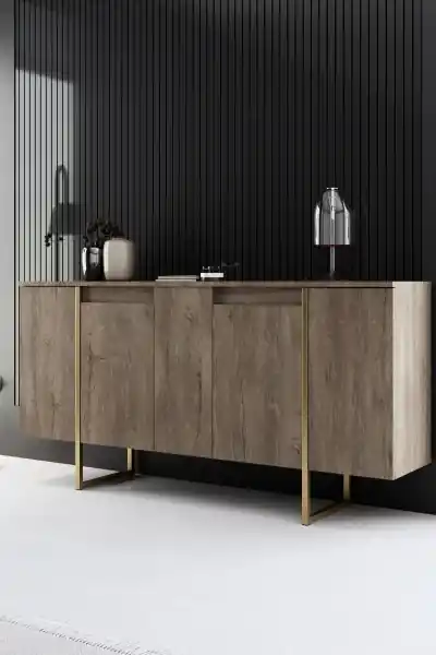 Calitate înaltă Consolă Luxe Nuc 160x35x80 cm
