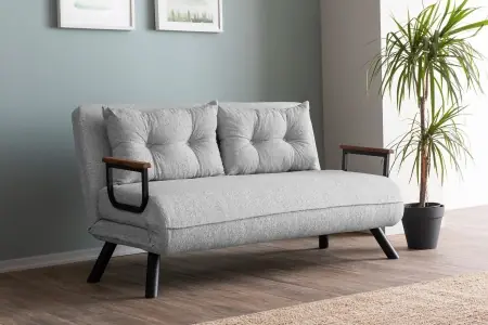 Canapea 2 locuri extensibila Sando Gri Calitate înaltă
