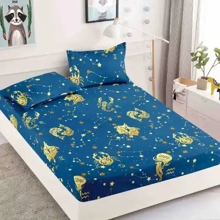 Promoție Cearsaf de pat cu elastic si 2 fete de perna Lauren 90x200 cm (Finet)
