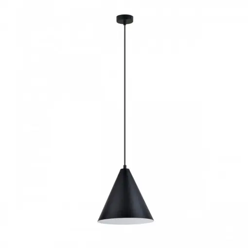 Plată securizată Pendul modern negru cu interior alb Rebel