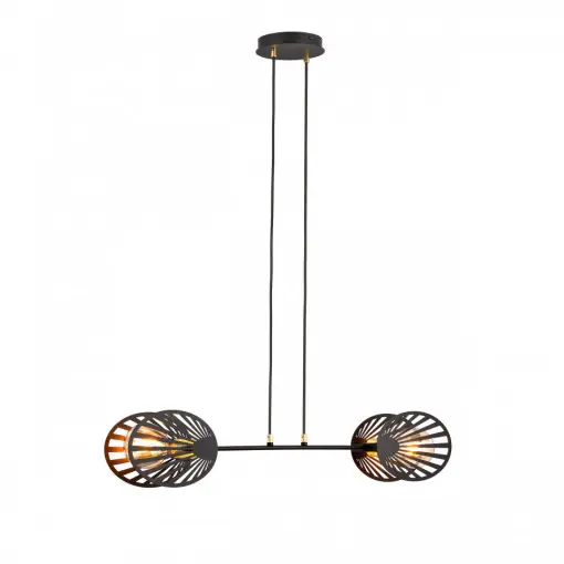 Bestseller Lustra moderna neagra din metal cu 2 becuri Playa