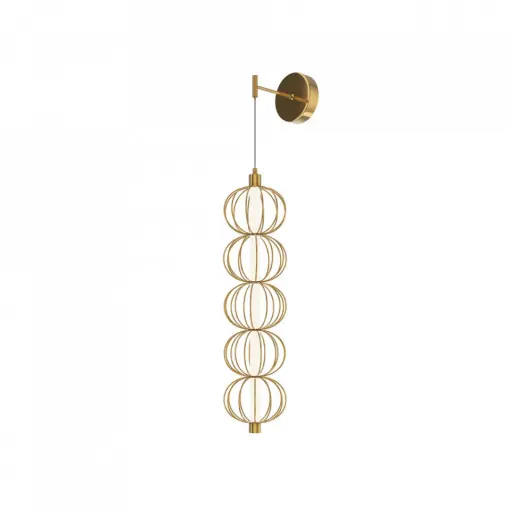 Aplica perete moderna aurie cu 5 cercuri led Maytoni Golden Cage Cel mai bun preț