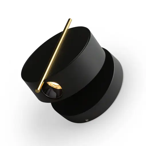 Aplica perete moderna neagra din metal cu led Maytoni Nuance Disponibil imediat