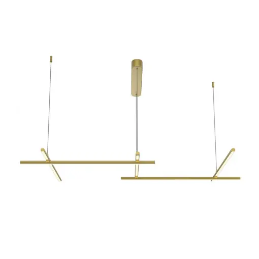 Discount Lustra moderna aurie cu linii led Maytoni Radiance 50w