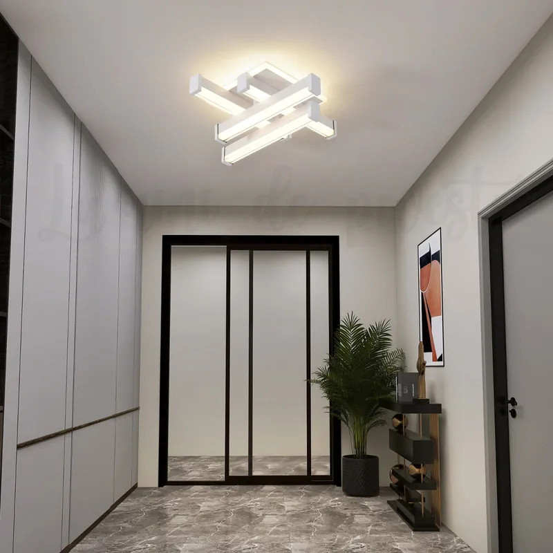 Preț mic Aplica LED 62W Zig Zag Alb Patrat