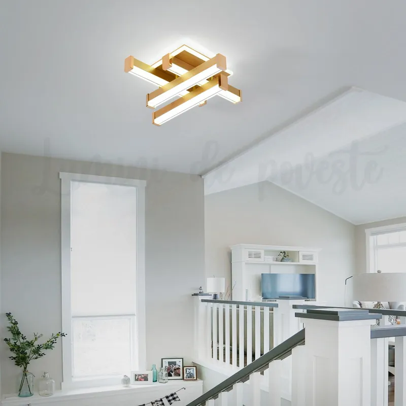 Cel mai bun preț Aplica LED 62W Zig Zag Gold Patrat