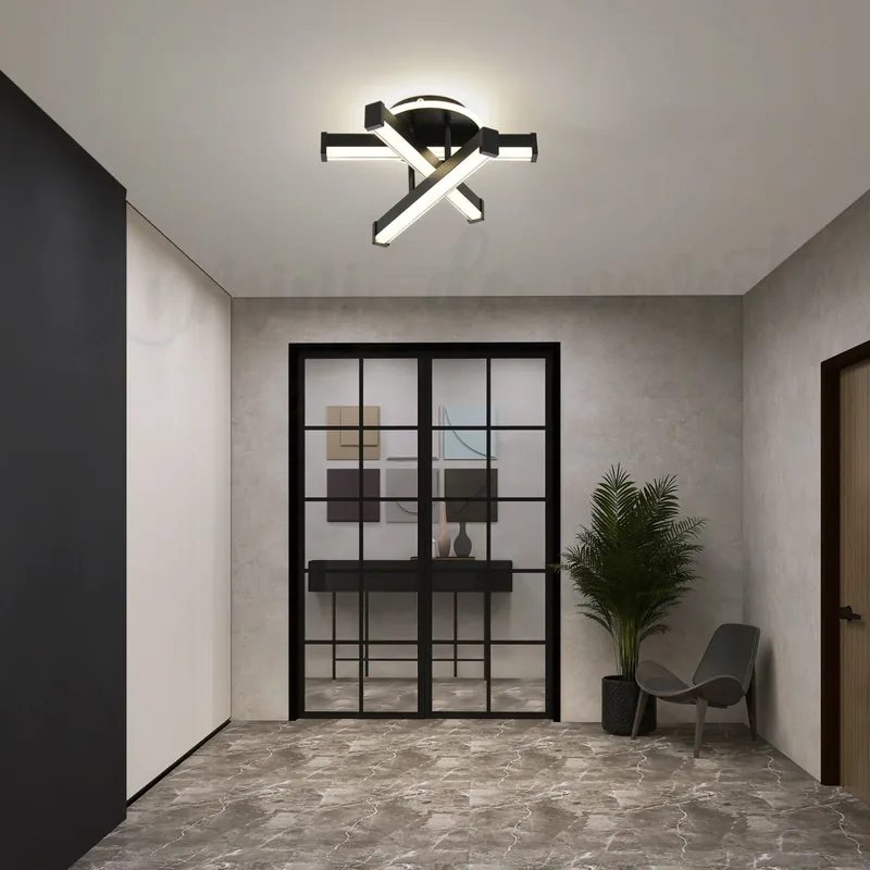 Aplica LED 52W Zig Zag Negru Rotund Ofertă de sezon