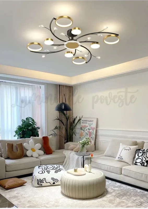 Discount Lustra LED 128W Space Glam Gold 4