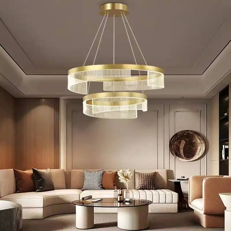 Livrare expres Candelabru LED 144W Minimalist Gold Glam 2, Telecomanda