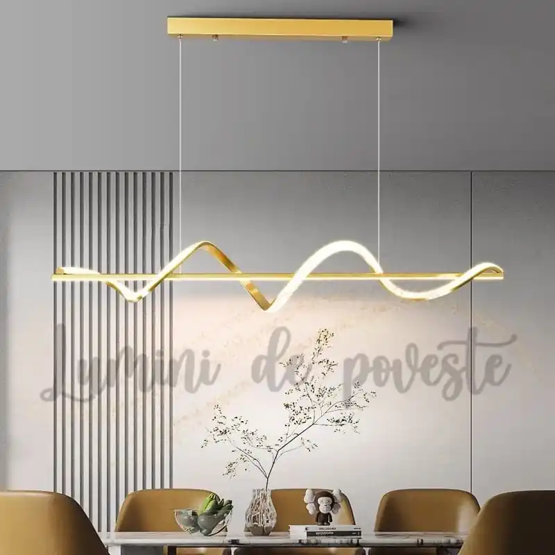 Preț mic Candelabru LED Dining 80W Spira Gold (Auriu)
